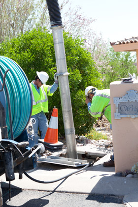 FHSD crew cleaning sewer lines