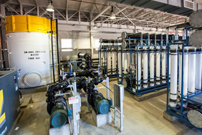 Treatment facility interior of Fountain Hills Sanitary District showing the Micro Filtration Process (AWTF)