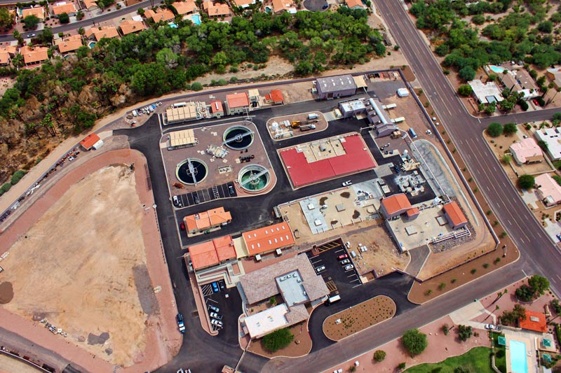 Aerial view of Fountain Hills Sanitary District Main Facility