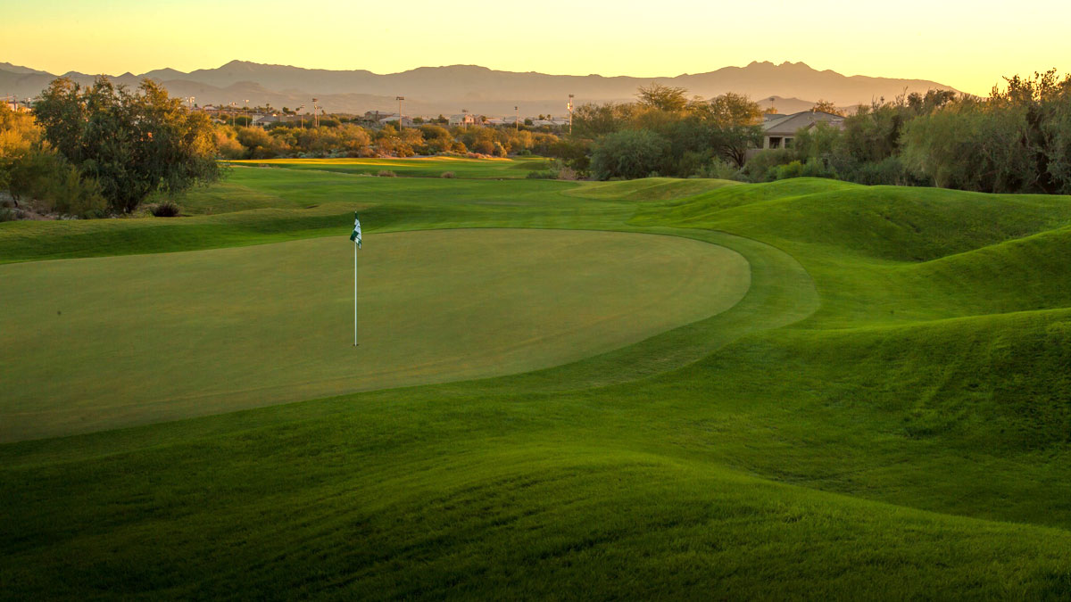 Golf course irrigated with recycled water