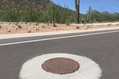 Manhole cover in Fountain Hills Arizona